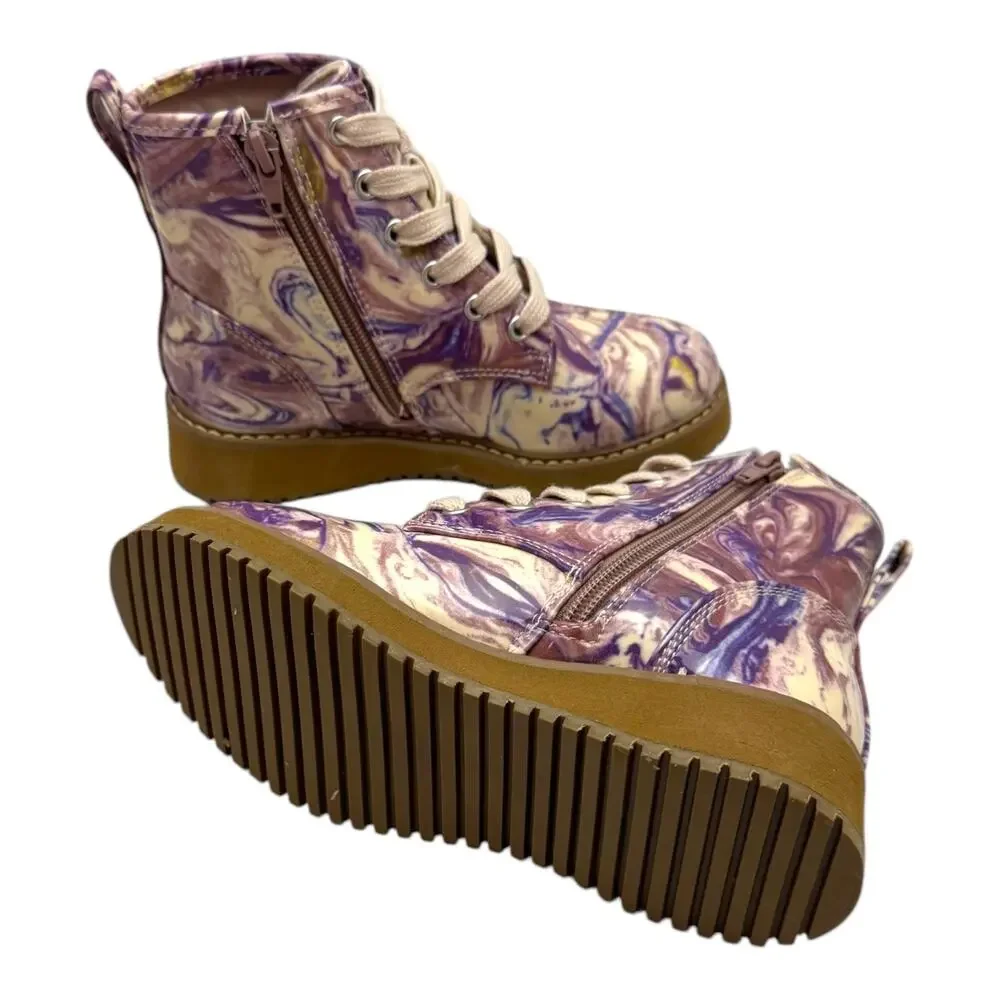 Steve Madden Joliviaa Boots Purple Marble 13